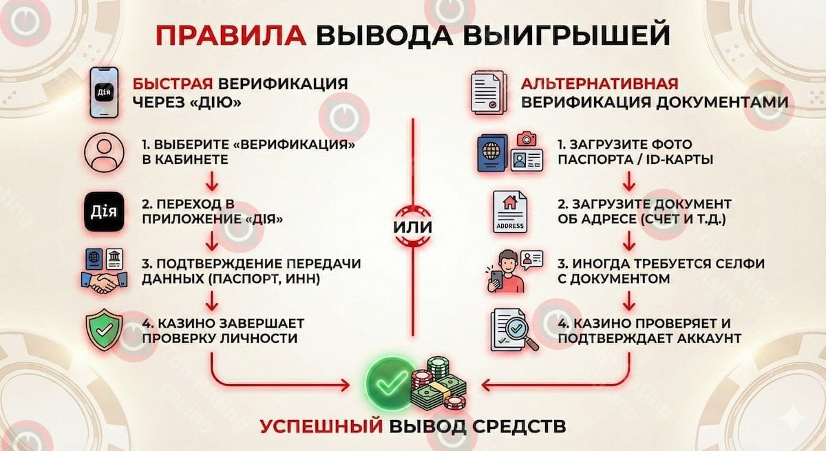 Правила вывода выигрышей с минимальным депозитом