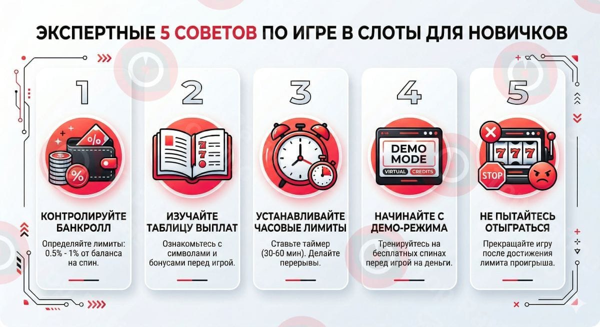 Инфографика — 5 экспертных советов по игре в лучшие игровые автоматы